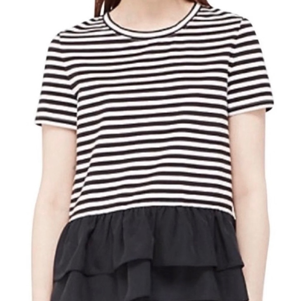 Kate Spade Broome Street striped peplum top
